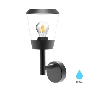 Aplice LED, Aplica exterior cu dulie E27, IP54, IK08, aluminiu, gri, Braytron - savelectro.ro