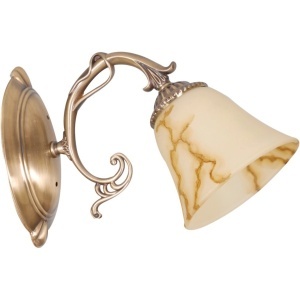 Aplice, Aplica Karina KL7000, 1xE27, bronz + sticla crem, metal + sticla, stil clasic, Klausen - savelectro.ro