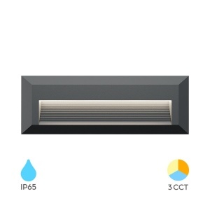 Aplice LED, Aplica LED exterior cu grile 3W, 180lm, lumina calda/neutra/rece, IP65, gri inchis, Braytron - savelectro.ro