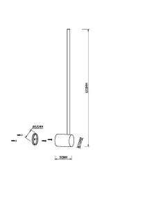 Aplica LED Light Stick MOD237WL-L6BS3K, 7W, 500lm, lumina calda, IP20, aurie, Maytoni [4]- savelectro.ro