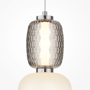 Aplica LED Pattern MOD267WL-L18CH3K, 18W, 2400lm, lumina calda, IP20, crom+alba+gri, Maytoni [2]- savelectro.ro