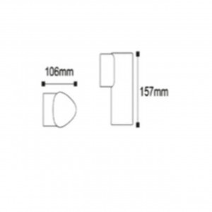 Aplica LED pentru exterior Sirius, 5W, 450lm, lumina calda (3000K), gri, Braytron [2]- savelectro.ro