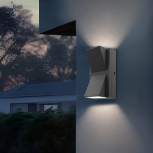 Aplica LED pentru exterior Vekta, 12W, 1200lm, temperatura de culoare ajustabila (3000K-6500K), gri, Braytron [7]- savelectro.ro