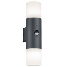 Corpuri de iluminat, Aplica pentru exterior Ascot, 2 becuri, dulie E27, cu senzor de miscare, antracit, Klausen - savelectro.ro