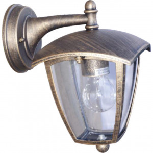 Corpuri de iluminat exterior, Aplica pentru exterior Fargo, 1 bec, dulie E27, bronz, transparent, metal, sticla, Klausen - savelectro.ro