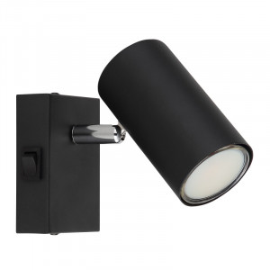 Aplica Robby, corp ajustabil, 1 bec, dulie GU10, metal, negru, 57911-1B Globo [3]- savelectro.ro
