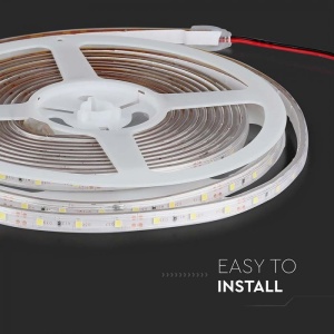 Banda led SMD 3528 V-TAC, lumina neutra(4000K), 4.2W/m, 420lm/m, 60 leduri/m, 12V, IP65 [8]- savelectro.ro
