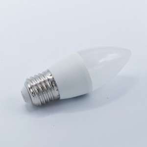 Bec led lumanare 5W (35W), E27, C37, 400lm, lumina calda (3000K), opal, Braytron