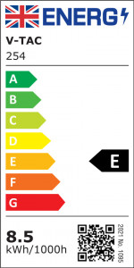 Bec LED chip Samsung, 8.5W (75W), E27, A60, 1055 lm, lumina rece (6400K), opal V-TAC