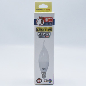 Bec led flacara 10W (90W), E14, 1000 lm, A+, lumina naturala (4200K), opal, Horoz Electric