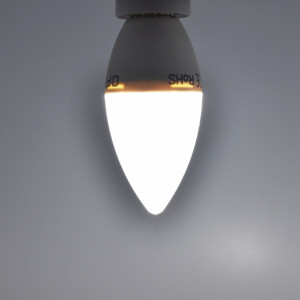 Bec led lumanare 4W (25W), E14, 320lm, lumina rece (6000K), opal, Optonica