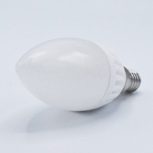 Bec led lumanare 9W (90W), E14, 900 lm, lumina rece (6000K), A+, opal, Kobi