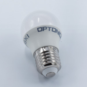 Bec led 4W (21W), E27, G45, 320 lm, lumina calda (2700K), opal, Optonica