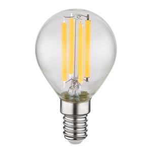 Becuri cu LED, Bec LED sferic 6W, E14, 800 lm, Globo, lumina calda (3000 K), transparent, clasa energetica E - savelectro.ro