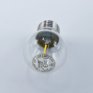 Bec led sferic Vintage filament 1.3W (10W), E27, 55lm, lumina calda (2700K), clar, Kobi