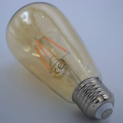 Bec LED Vintage 4W(40W) Braytron, ST64, E27, 350 lm, lumina calda (2200 K), clasa energetica F [2]- savelectro.ro