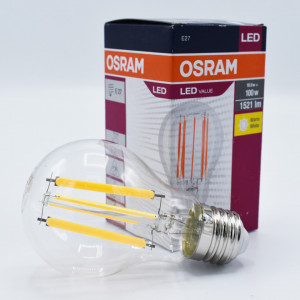 Bec led Vintage filament 10W (100W), E27, A100, 1521lm, lumina calda (2700K), clar, Osram