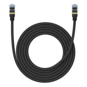 Cablu de rețea Ethernet RJ45, cat.7, 10Gbps, 3m, împletit, negru, Baseus [1]- savelectro.ro
