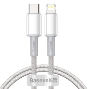 Cabluri Electrice, Cablu Type-C - Lightning, 2m, incarcare rapida 20W, alb, Baseus - savelectro.ro