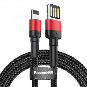 Cablu USB-Lightning, 2.4A, 1m, rosu+negru, Baseus [1]- savelectro.ro