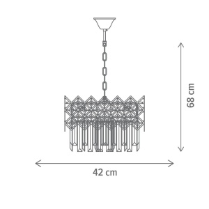 Candelabru Adorr SP8, 8xE14, negru, Klausen [3]- savelectro.ro