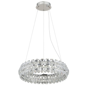 Candelabru LED Diann 50W, 4460 lm, lumina neutra (4000K), cristale, Ø60 cm, IP20, crom, Globo Lighting [5]- savelectro.ro