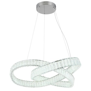 Candelabru LED Mucky 110W, 9389 lm, lumina calda/neutra/rece, telecomanda, cristale, Ø78 cm, IP20, crom, Globo Lighting [8]- savelectro.ro