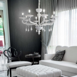 Candelabru Miramare 068190, 8xE14, alb+transparent, IP20, Ideal Lux [3]- savelectro.ro