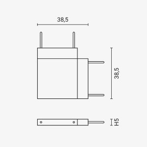 Conector L pentru sina magnetica mini MM30, negru, Optonica [2]- savelectro.ro