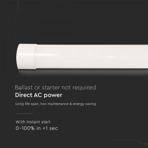 Corp de iluminat liniar cu LED 40W, 4800lm, V-TAC, 120cm, lumina neutra (4000 K) [8]- savelectro.ro