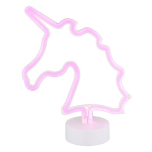 Decoratiune LED Unicorn II 2W, lumina roz, IP20, alb mat, Globo Lighting