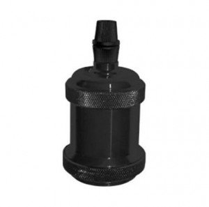 Cabluri Electrice, Dulie Vintage E27 din aluminiu, neagra, Lumen - savelectro.ro