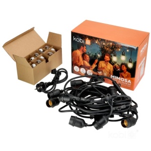 Ghirlanda luminoasa Mimosa, 10 becuri 1W incluse, 10 metri, dulie E27, protectie IP44 [4]- savelectro.ro