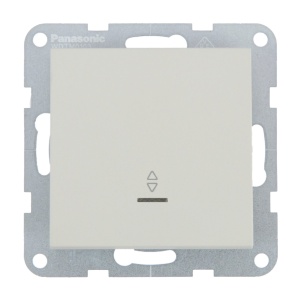 Prize si intrerupatoare, Intrerupator cap scara cu led 10A, IP20, Sandstone, Panasonic Karre Plus 55 Soft Touch - savelectro.ro