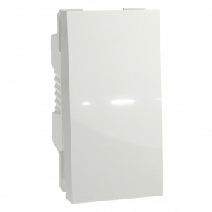 Prize si intrerupatoare Schneider, Intrerupator cu revenire, 1 modul, 10A, alb, Schneider Noua Unica - savelectro.ro