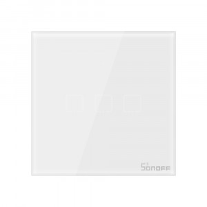 Intrerupator triplu smart, sticla securizata alba, montaj in doza, compatibil Alexa si Google Assistant, Sonoff [4]- savelectro.ro
