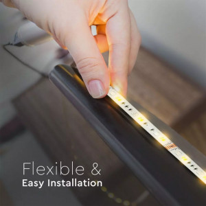 Kit Banda LED Smart RGBW, 5m, Interior+Exterior, Compatibil Amazon Alexa+Google Home, Controller+Alimentare [5]- savelectro.ro