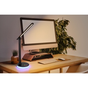 Lampa de birou LED Geraldo 5W + RGB 2W, lumina calda/neutra/rece, 538 lm, dimabila, neagra mat, Globo Lighting [12]- savelectro.ro