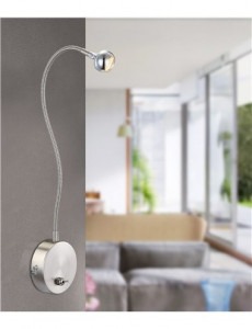 Lampa de birou LED Serpent 24109W, cu intrerupator, 6W, 450lm, lumina calda, crom, IP20, Globo [2]- savelectro.ro
