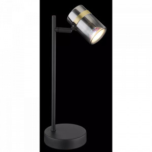 Lampa de birou Trabby 57916T, cu intrerupator, 1xGU10, aurie+fumurie+neagra, IP20, Globo [2]- savelectro.ro