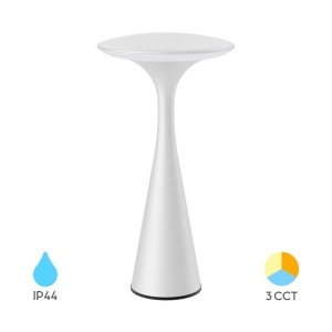 Lampi de birou si veioze, Lampa de masa LED reincarcabila 3W, 300lm, lumina calda/neutra/rece, dimabila, alba, Braytron - savelectro.ro