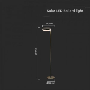 Lampa solara de exterior LED 2 W, lumina calda (3000 K), 120 lm, IP54, V-TAC [2]- savelectro.ro