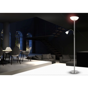 Lampadar LED Blade 1xE27 + 1xE14, lampa de citit, IP20, nichel mat, Globo Lighting [3]- savelectro.ro