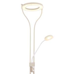 Lampadar LED Ebro, 24W, 2100 lm, lumina calda (3000 K), dimabil, nisipiu+alb, Globo Lighting [7]- savelectro.ro