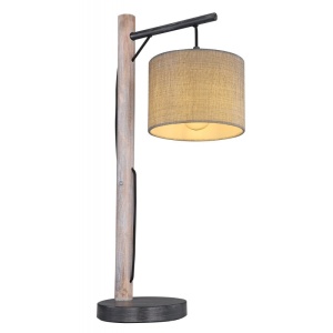 [Lichidare stoc]Veioza Roger 15378T, cu intrerupator, 1xE27, alba+naturala, IP20, Globo [1]- savelectro.ro
