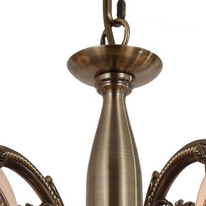Lustra Ava, 5xE27, bronz antichizat + alb, Klausen [5]- savelectro.ro