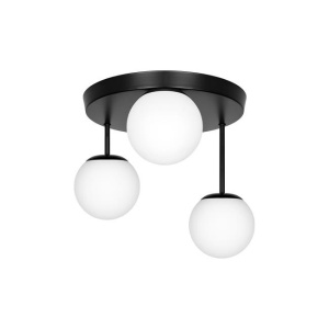 Lustra Bali 3xE27, rotunda, IP20, neagra, Masterled