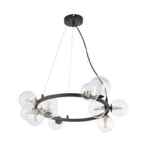 Lustra BR-BV01-00122, 11xG9, neagra+transparent, IP20, Braytron [3]- savelectro.ro