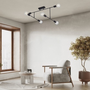Lustra BR-BV04-00042, 6xE27, neagra, IP20, Braytron [2]- savelectro.ro