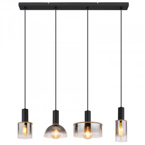 Lustra Classis 15551-4H, 4xE27, naturala+neagra+fumurie, IP20, Globo Lighting [3]- savelectro.ro